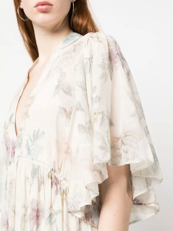 h&m chiffon floral dress