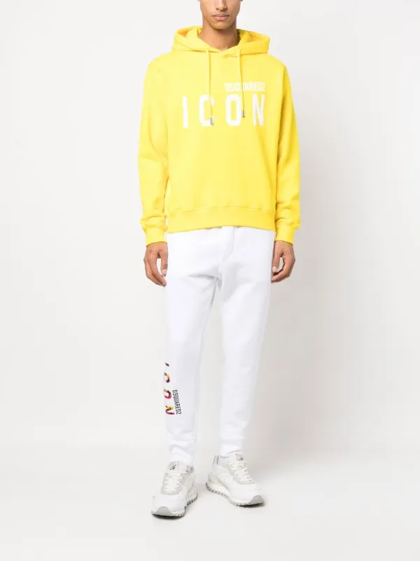 Dsquared2 logo print Cotton Hoodie Farfetch