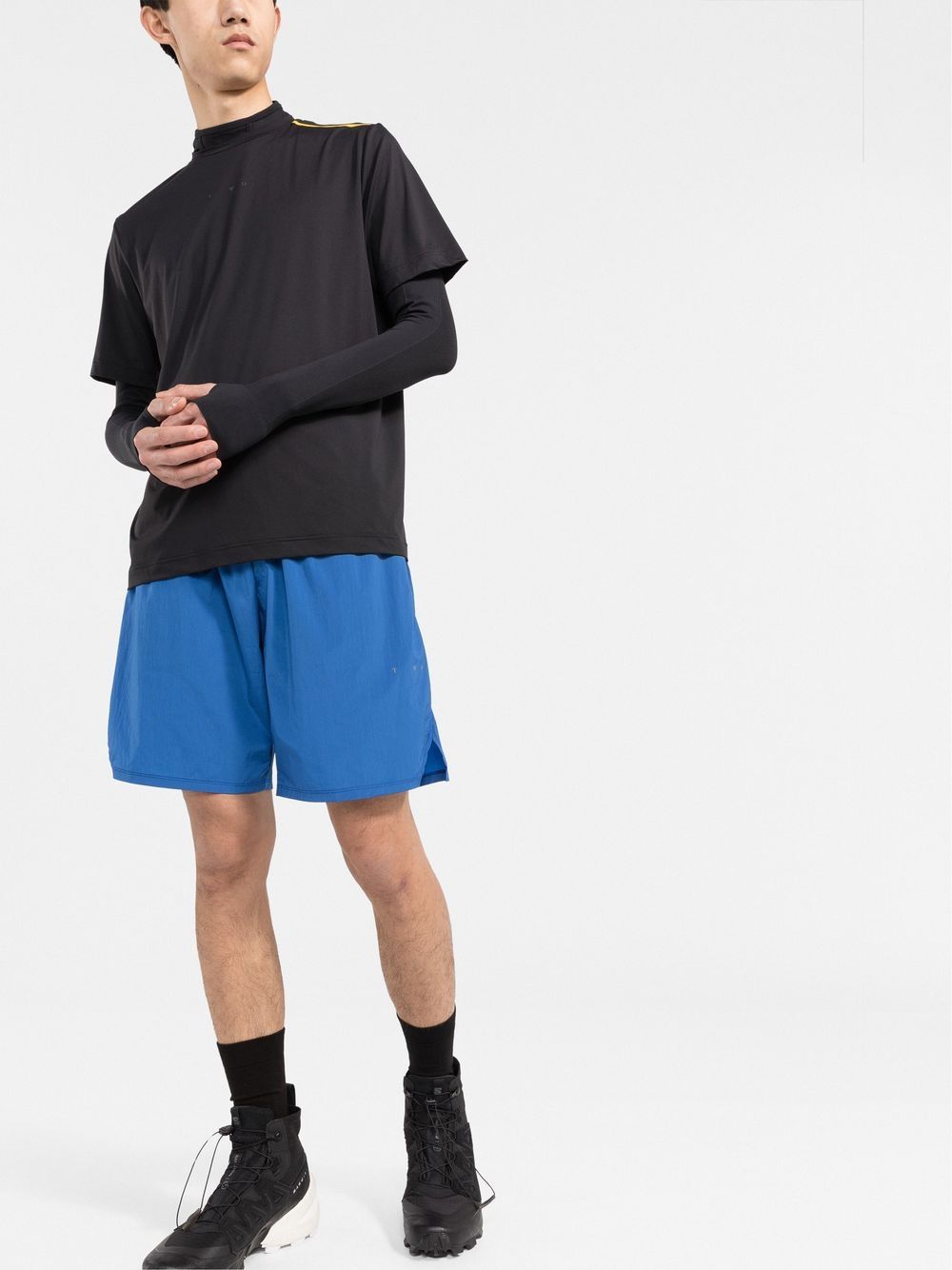 Shop There Was One Elasticated Track Shorts In Blue