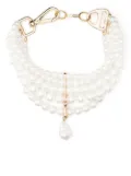 Atu Body Couture x Shir Fine Jewellery pearl choker - White