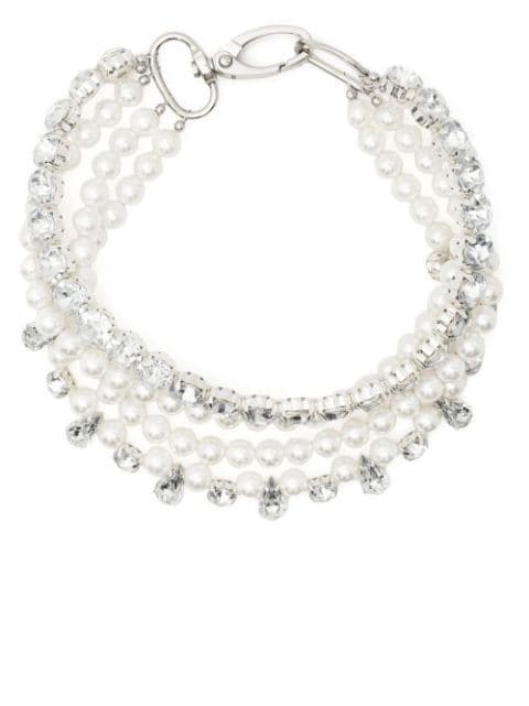 Atu Body Couture pearl-crystal choker necklace