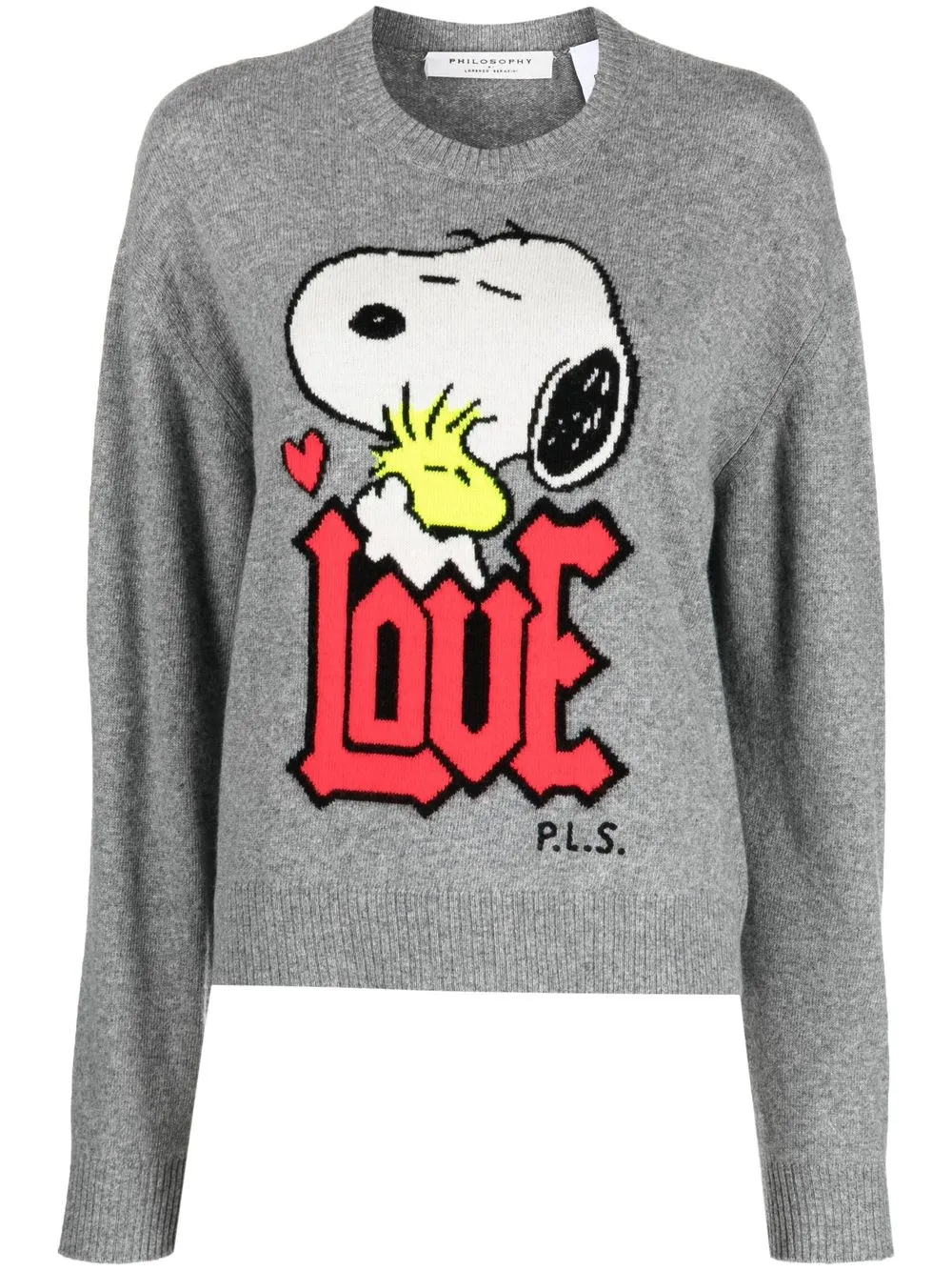 

Philosophy Di Lorenzo Serafini graphic-print crew-neck jumper - Grey