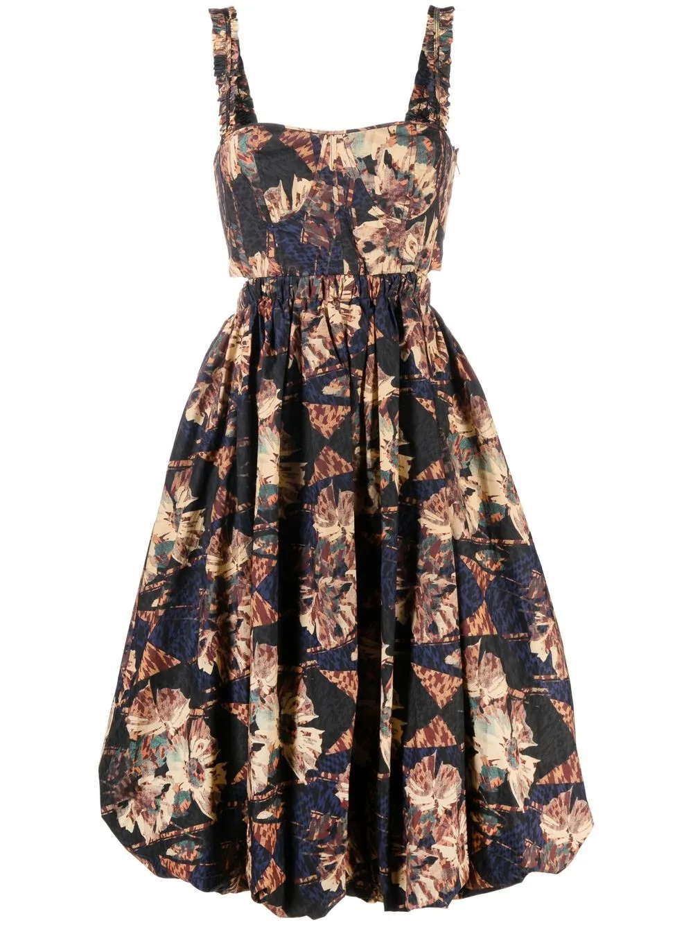 

Ulla Johnson floral-pattern midi dress - Blue