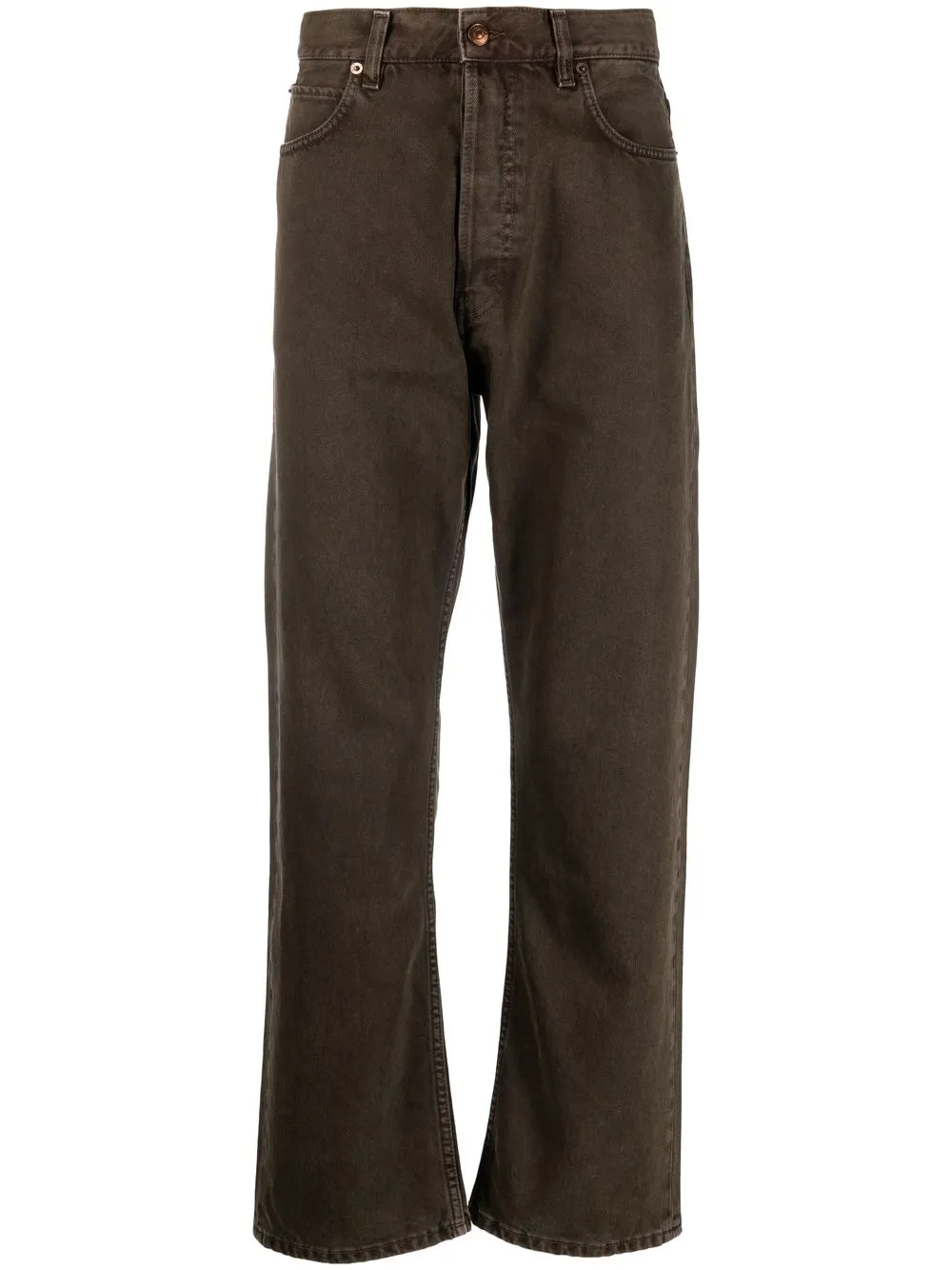 

Haikure mid-rise straight-leg trousers - Brown