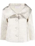 Valentino Garavani Pre-Owned 1990s oversize-collar jacquard jacket - Gold