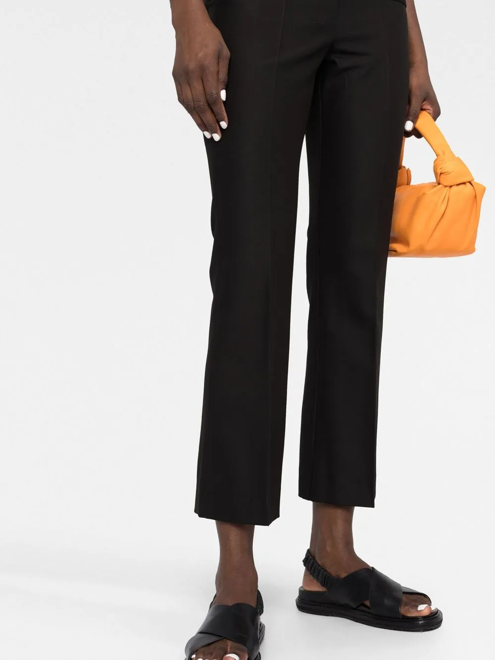 Shop 's Max Mara Cropped Tailored Trousers In Black