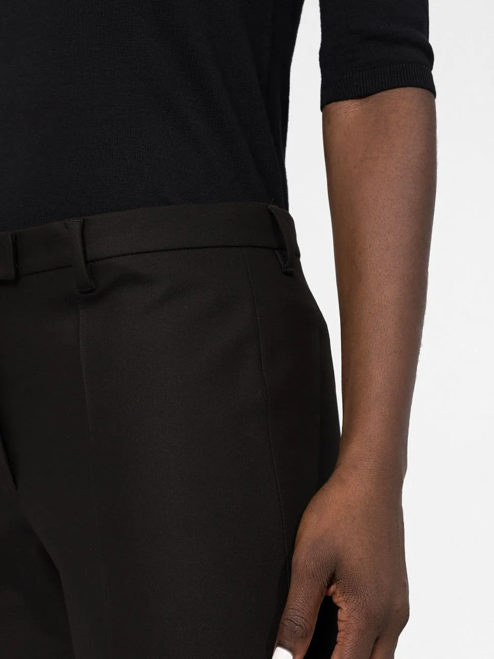 Shop 's Max Mara Cropped Tailored Trousers In Black