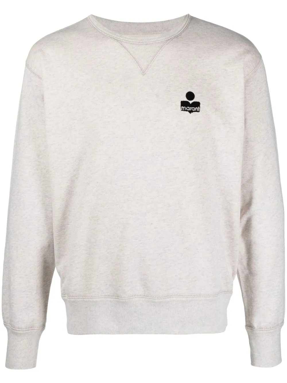 

Isabel Marant logo-print crew neck sweatshirt - Neutrals