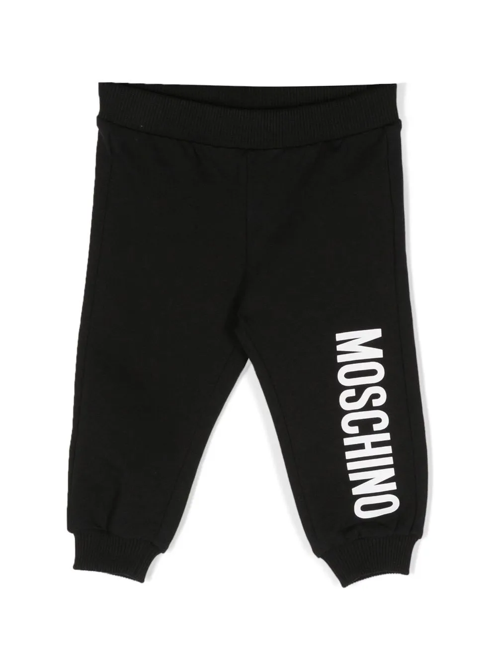 

Moschino Kids logo-print cotton track trousers - Black