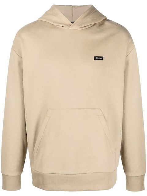 Calvin Klein logo-patch pullover hoodie