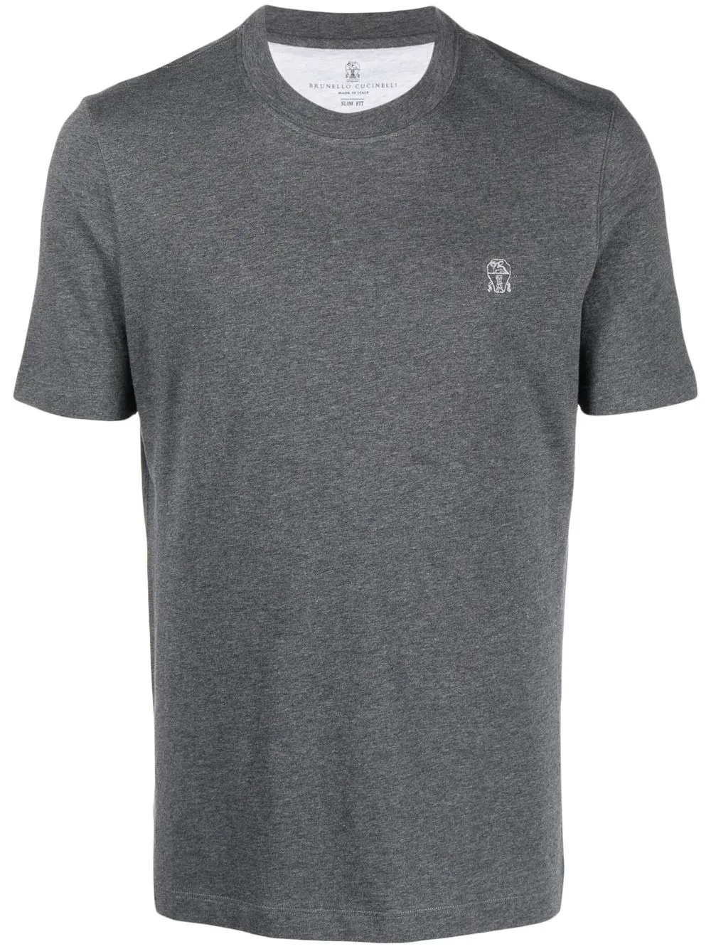 

Brunello Cucinelli playera manga corta con motivo bordado - Gris