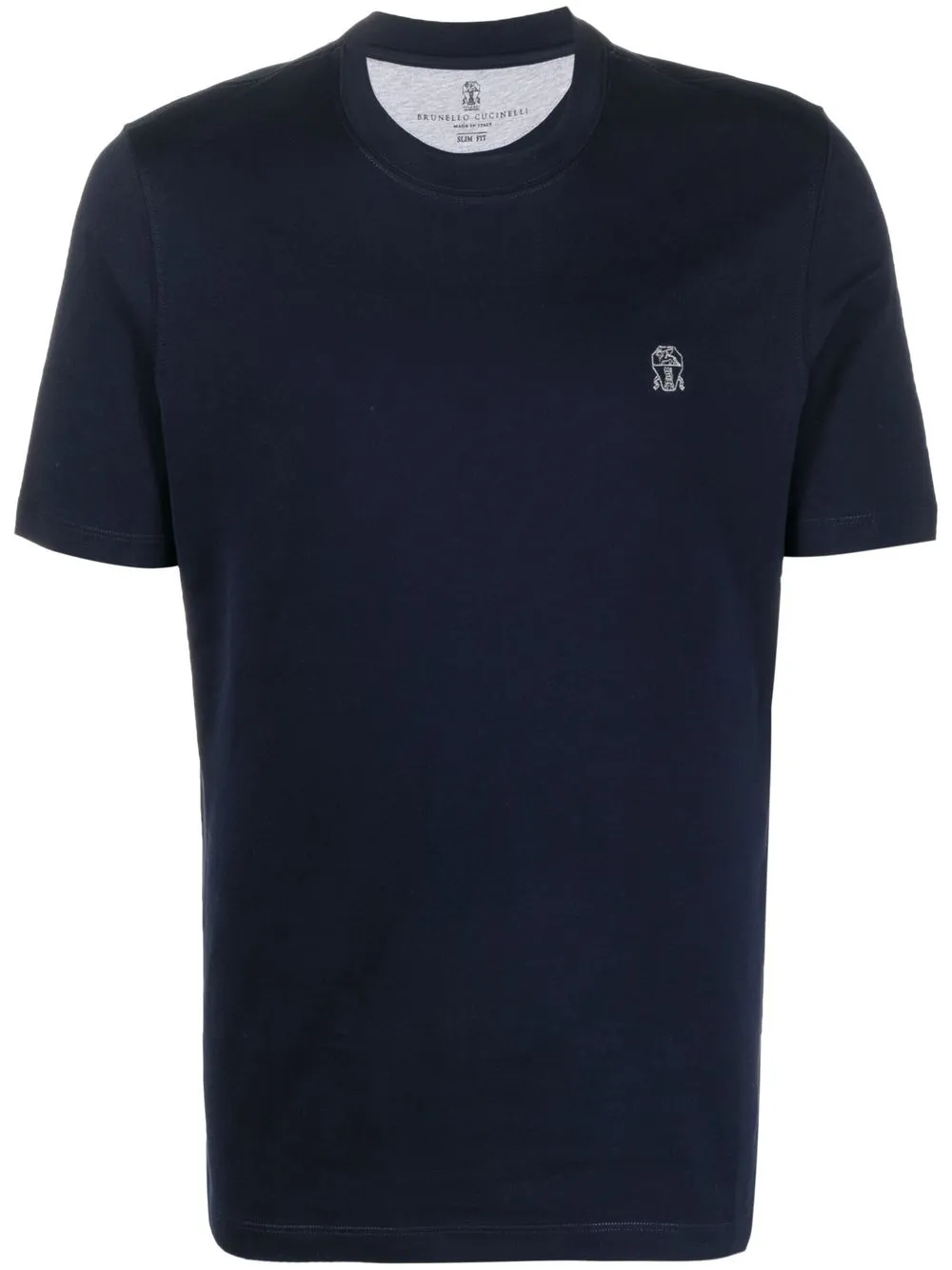 

Brunello Cucinelli logo-print short-sleeved T-shirt - Blue