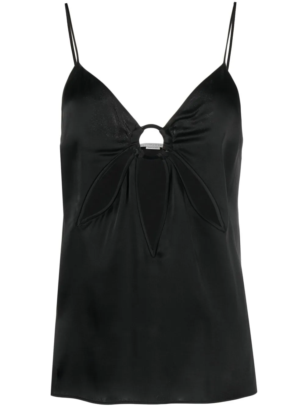 

Stella McCartney top satinado con aberturas - Negro