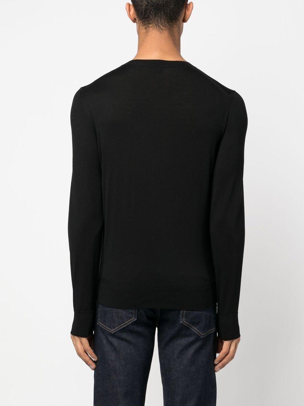 Shop Tom Ford Fine-knit Wool Jumper In Black