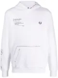 Fred Perry x GATE194 signature-print hoodie - White