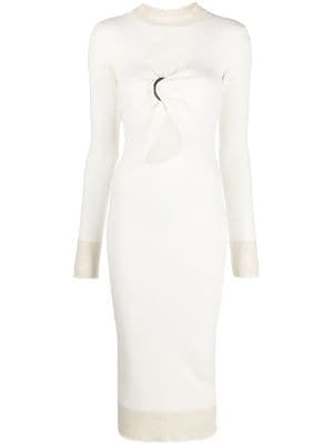 The Attico cut out Knitted Dress Farfetch