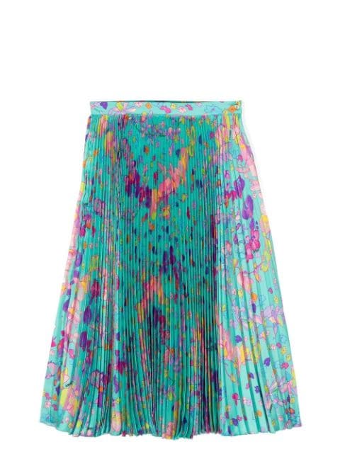 Versace Kids butterfly-print pleated skirt