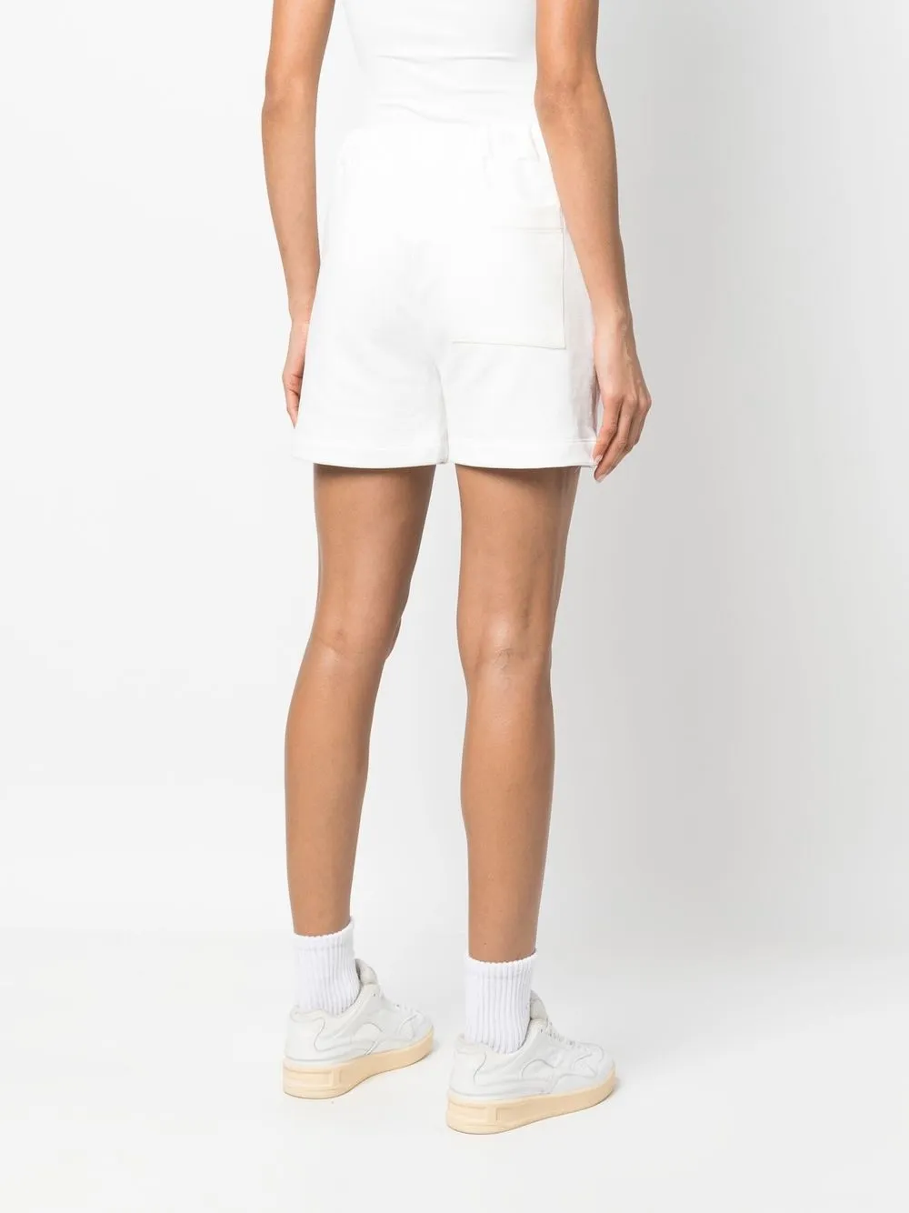 Shop Joshua Sanders Camouflage Logo-print Drawstring Shorts In Weiss