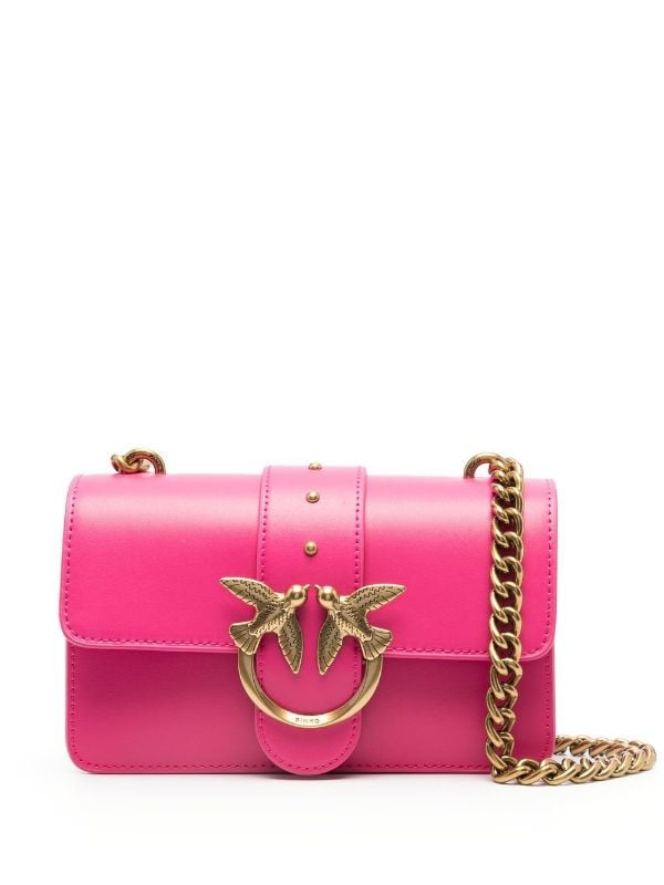 Classic Baby Monogram Chain Bag Fuchsia Leather