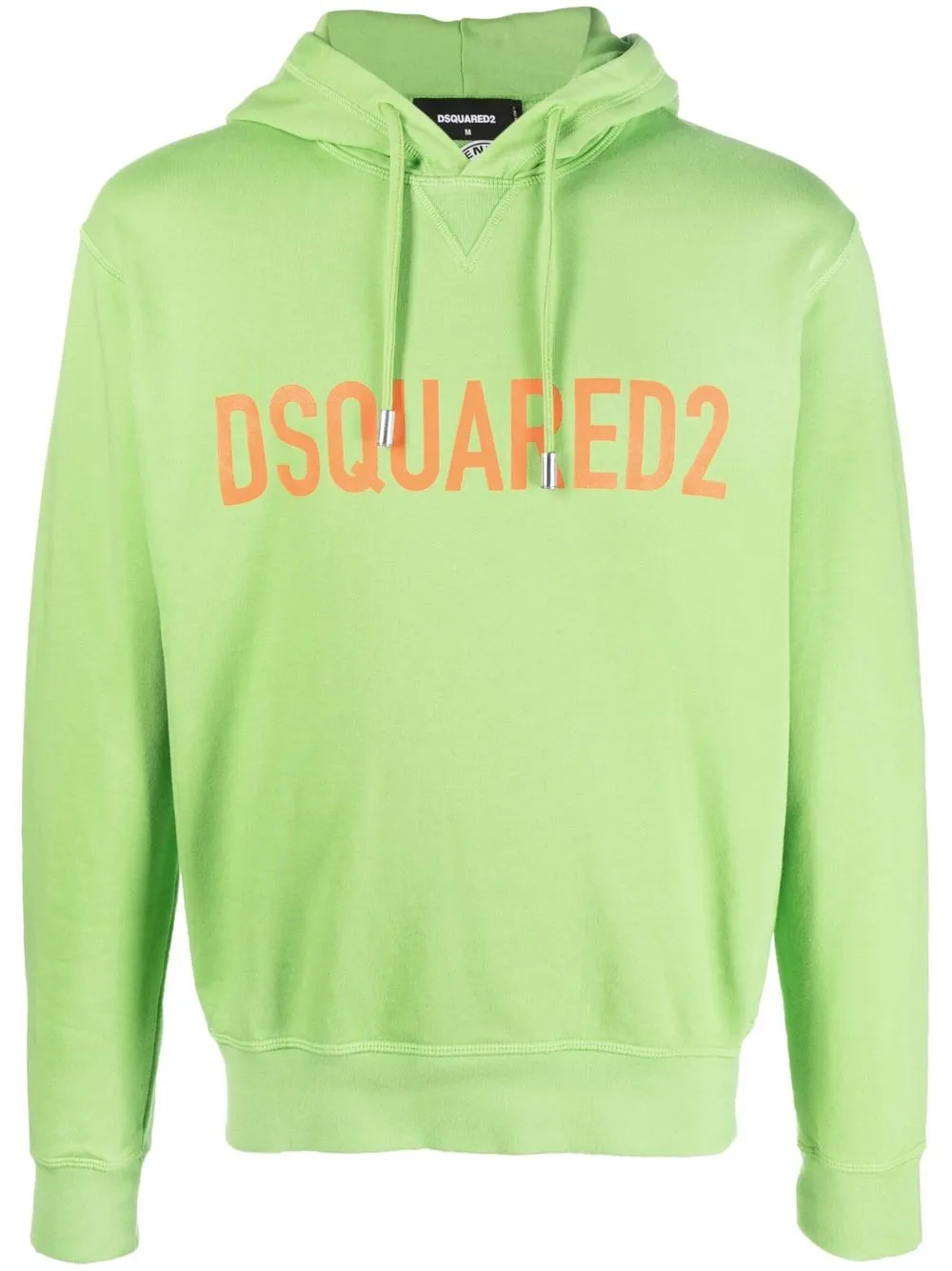 Dsquared2 Logo-print Cotton Hoodie In Green