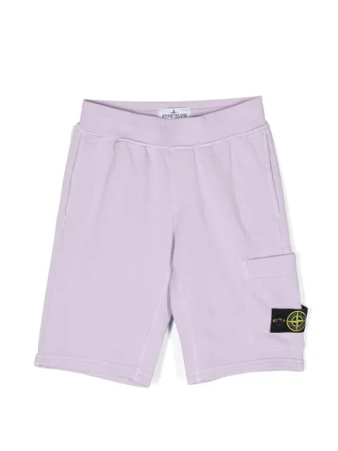 Stone Island Junior logo-patch track shorts