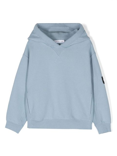Calvin Klein Kids logo-patch hoodie