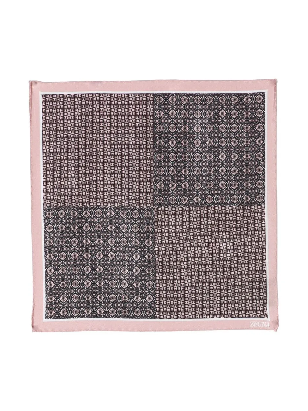 

Zegna panelled-print silk scarf - Pink
