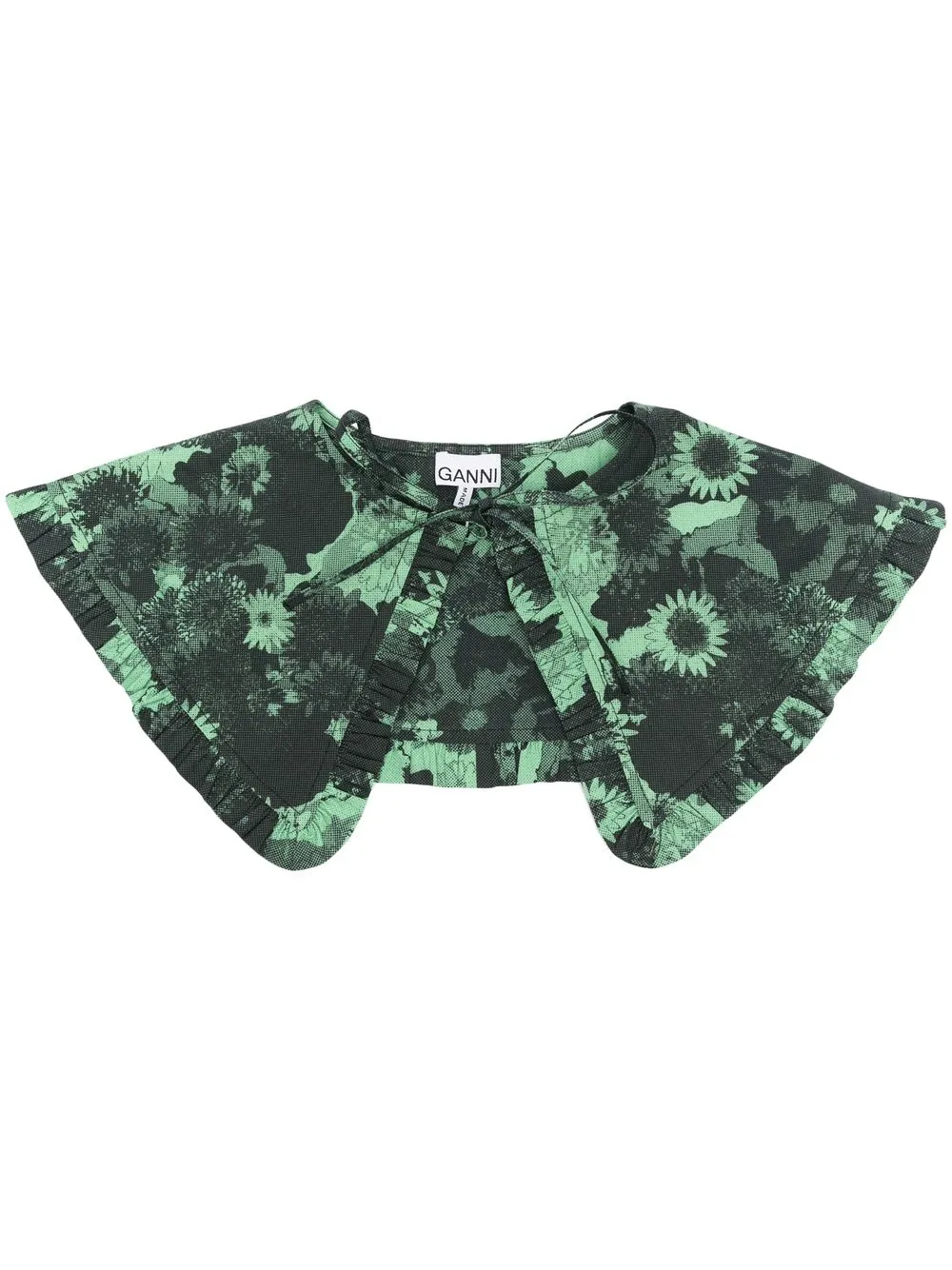 

GANNI floral-print collar - Green