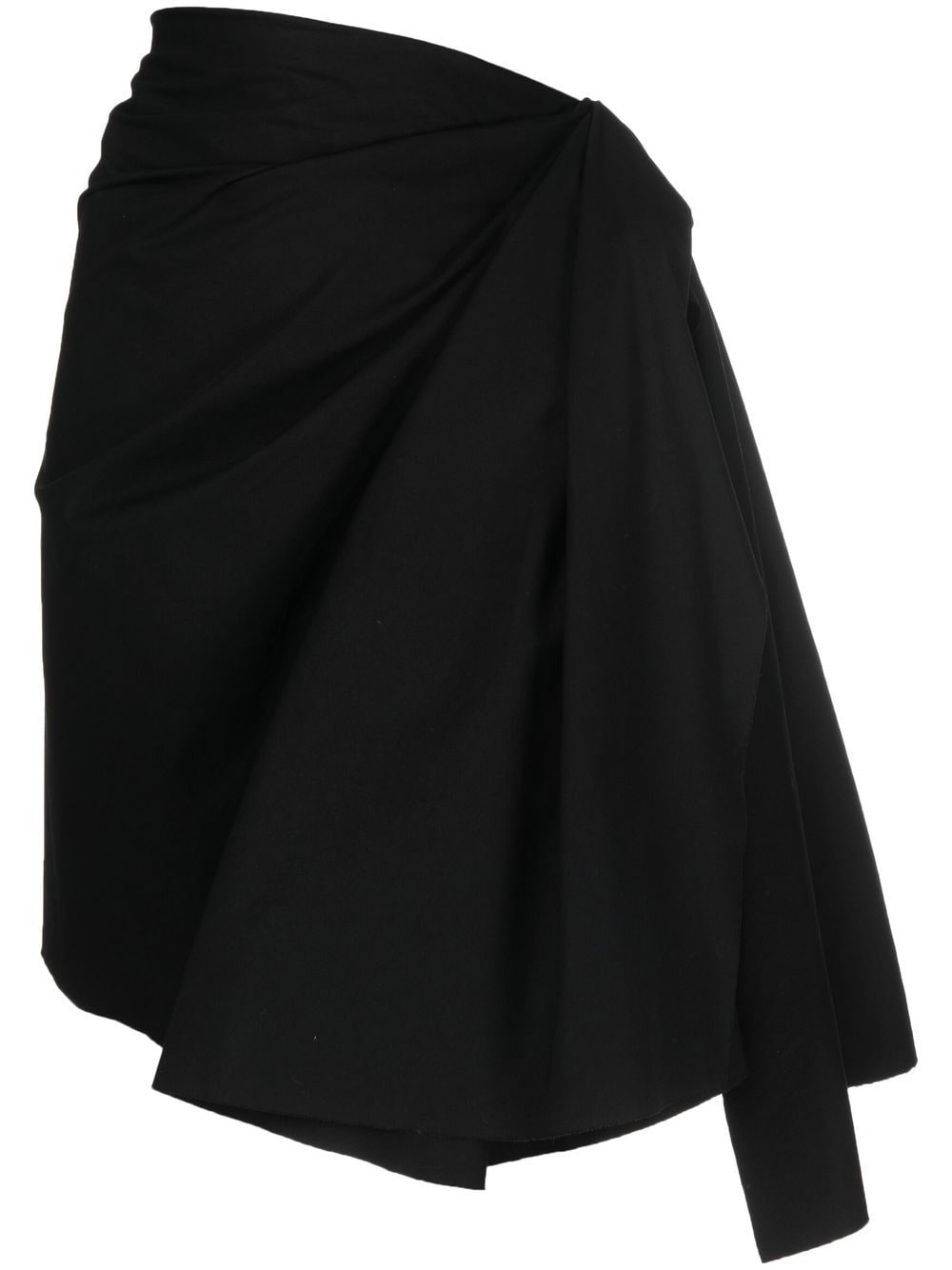 Rick Owens Draped Cotton Mini Skirt In Multi-colored