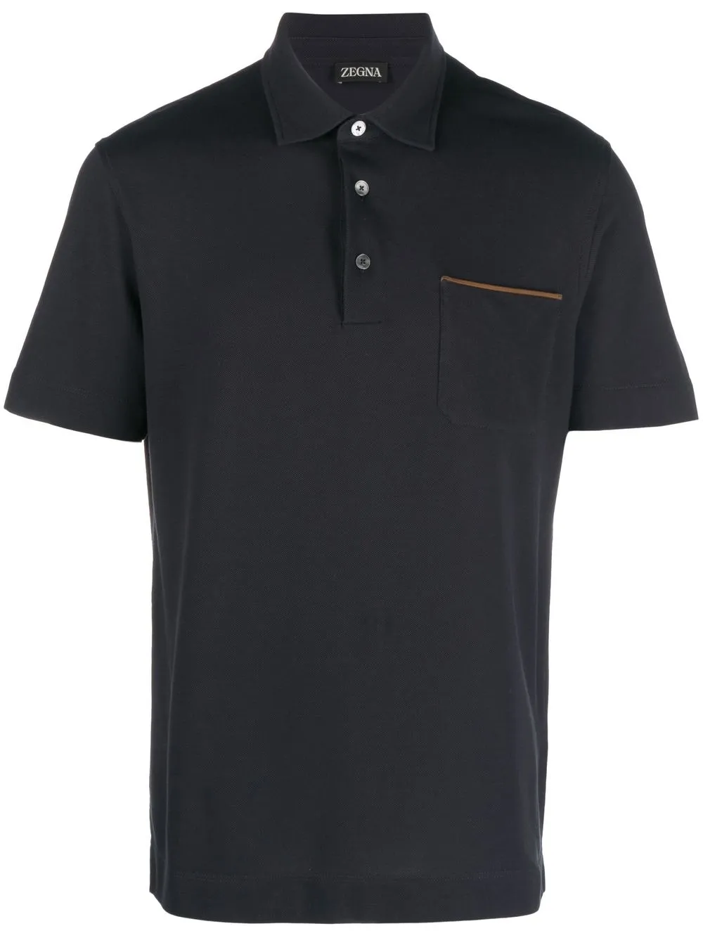 

Zegna playera tipo polo con botones en la parte delantera - Negro