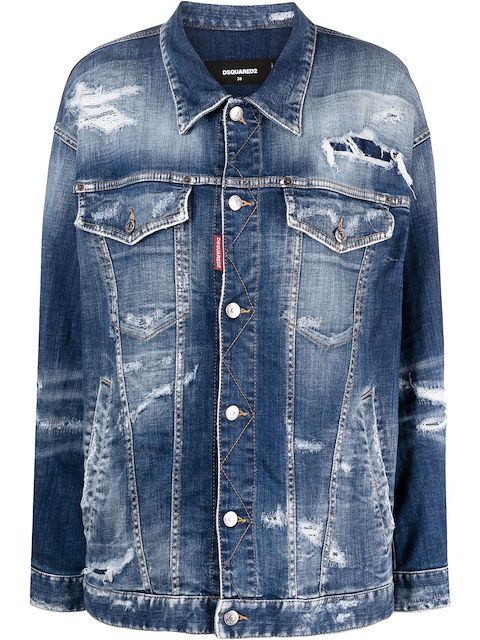 Dsquared2 distressed denim jacket