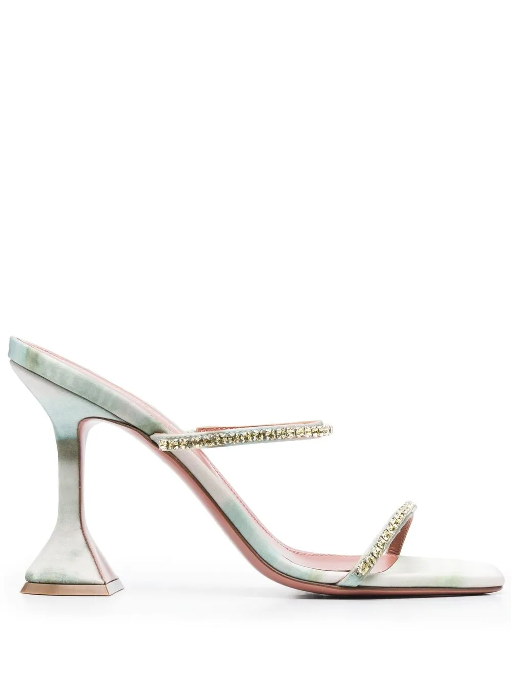 

Amina Muaddi Gilda 95mm crystal-embellished mules - Green