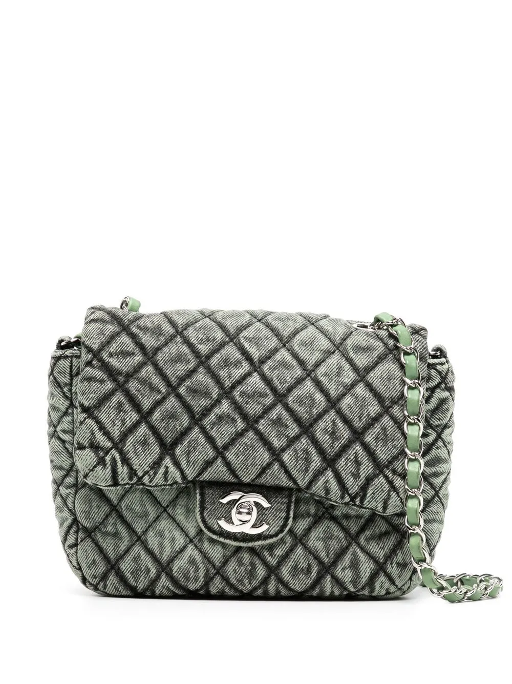 

CHANEL Pre-Owned mini Denimmania Flap shoulder bag - Green