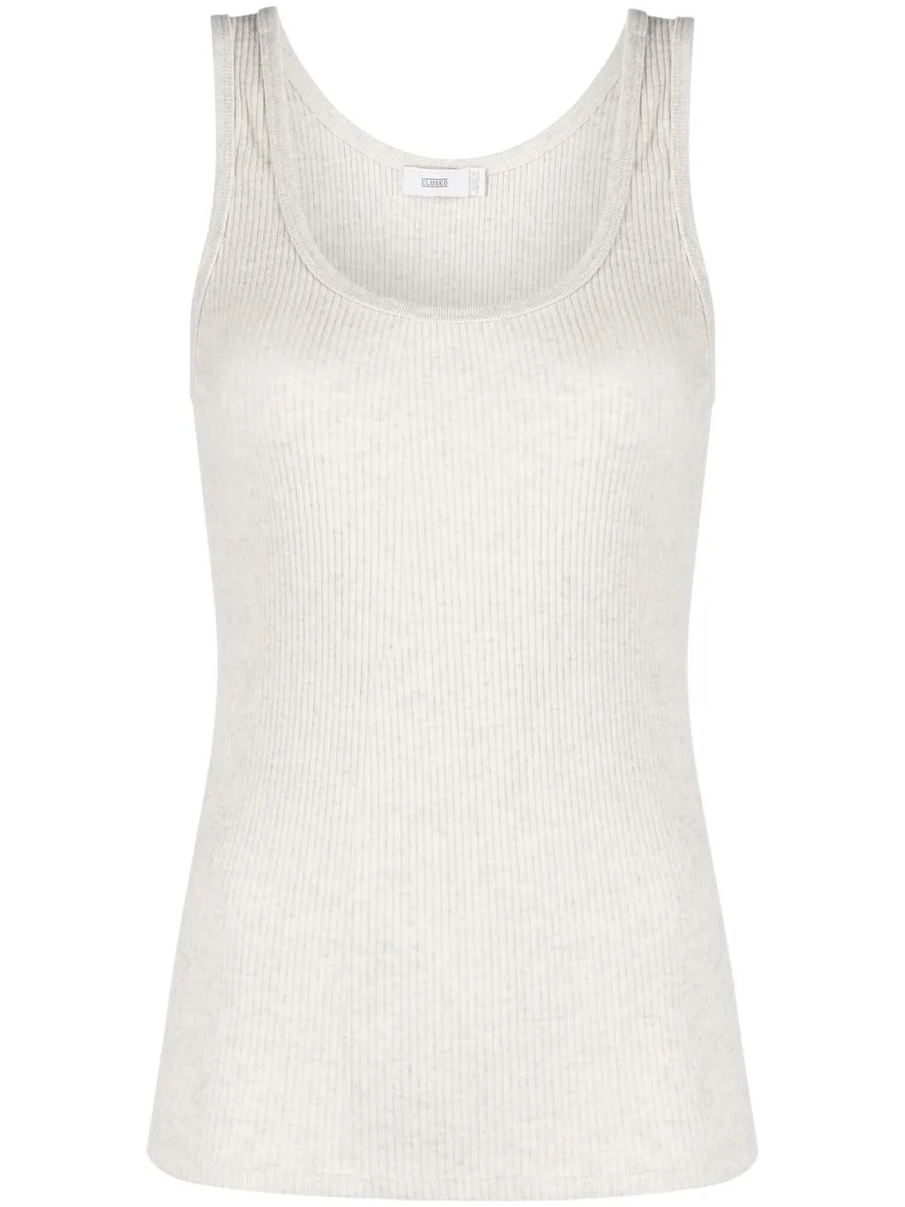 

Closed ribbed-knit tank top - Neutrals