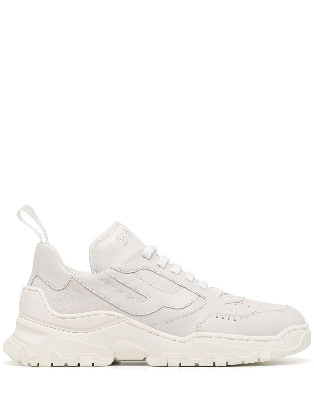 Bally Logo-patch Lace-up Sneakers In White