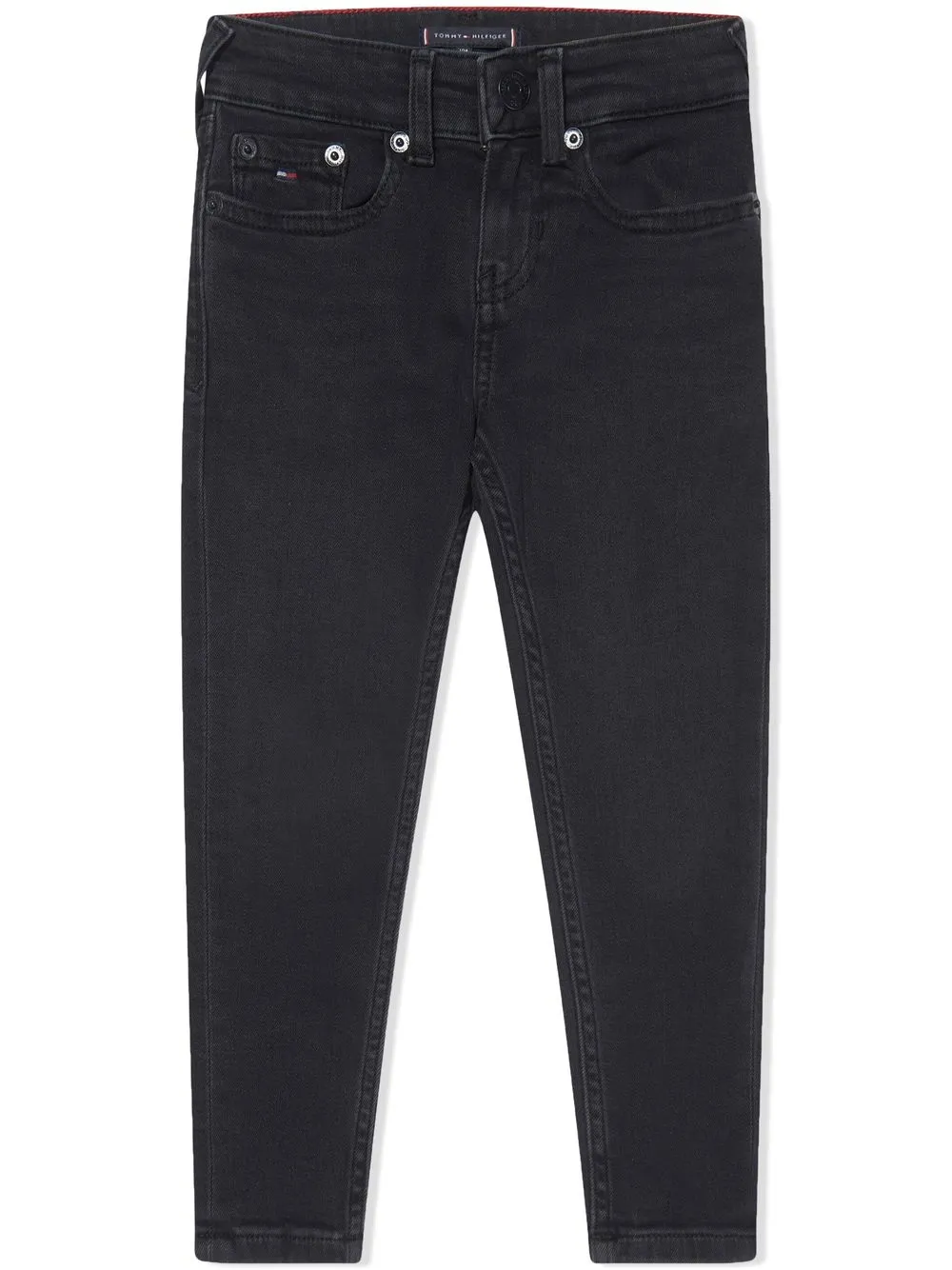 

Tommy Hilfiger Junior logo patch tapered jeans - Black