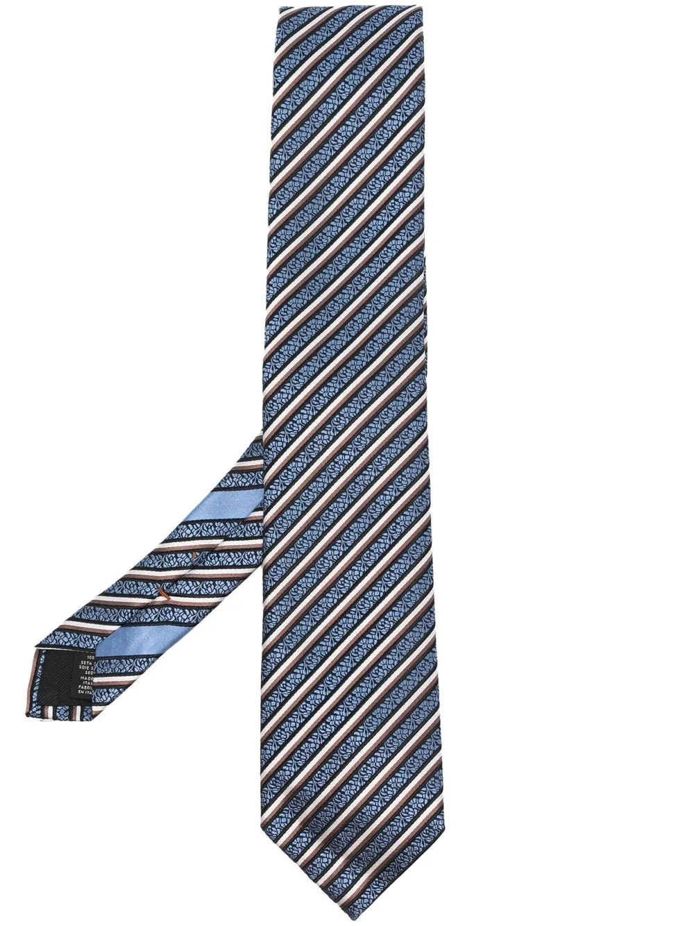 

Zegna patterned jacquard tie - Blue