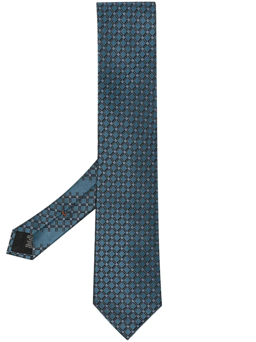 

Zegna patterned jacquard tie - Blue