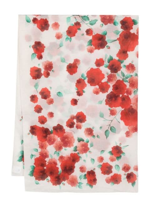 Magda Butrym шелковый платок с цветочным принтом