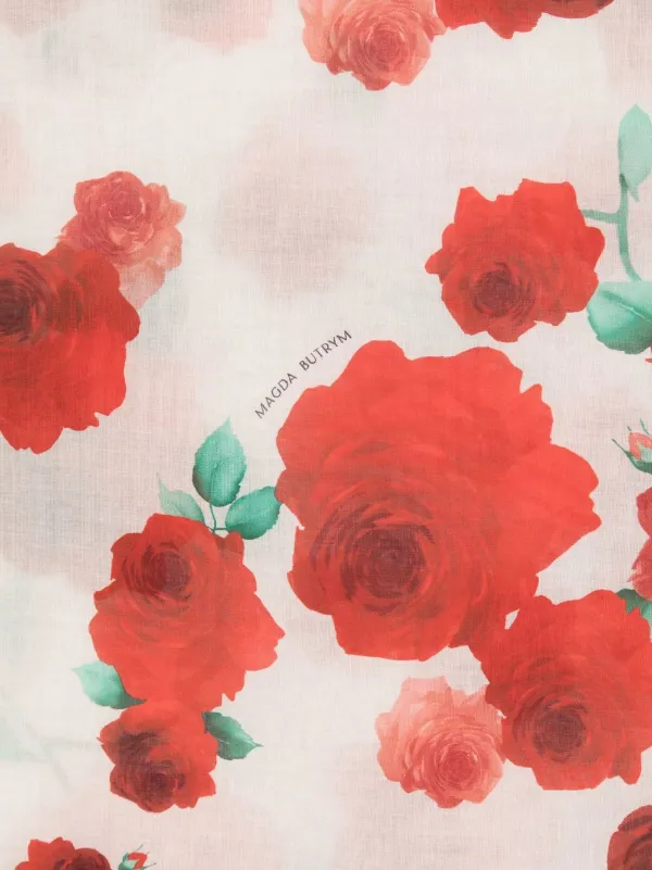 Magda Butrym フローラル シルクスカーフ | ニュートラル