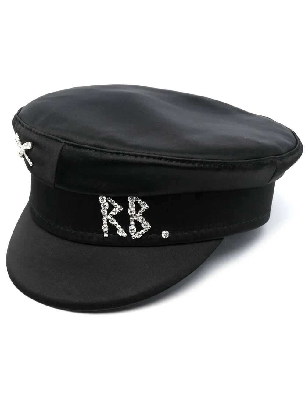

Ruslan Baginskiy crystal-embellished baker boy cap - Black
