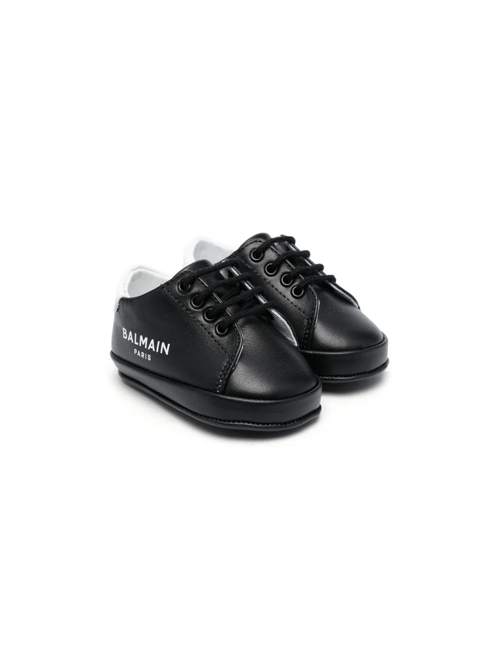 

Balmain Kids tenis con logo estampado - Negro