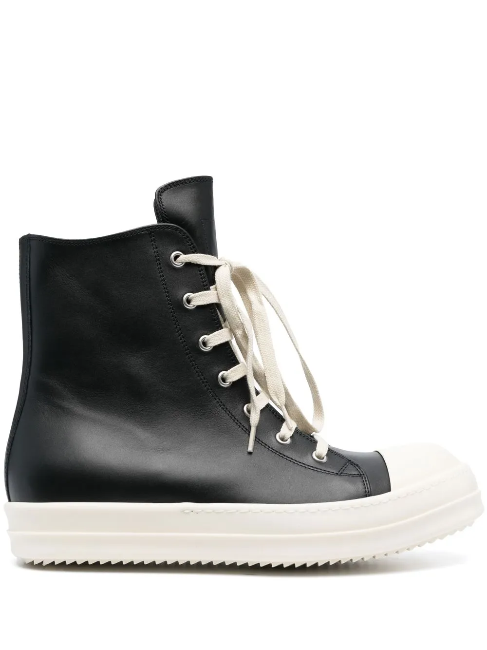 

Rick Owens contrasting-toe cap lace-up sneakers - Black