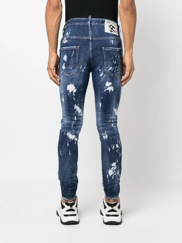 Dsquared2 Paint Splattered Distressed Jeans - Farfetch