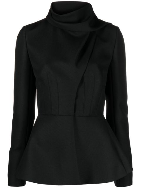 The Row peplum wool-blend jacket