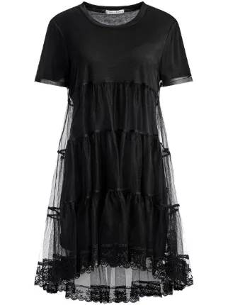 T shirt dress with best sale tulle bottom