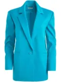 alice + olivia Shan padded-shoulder rolled-sleeve blazer - Blue