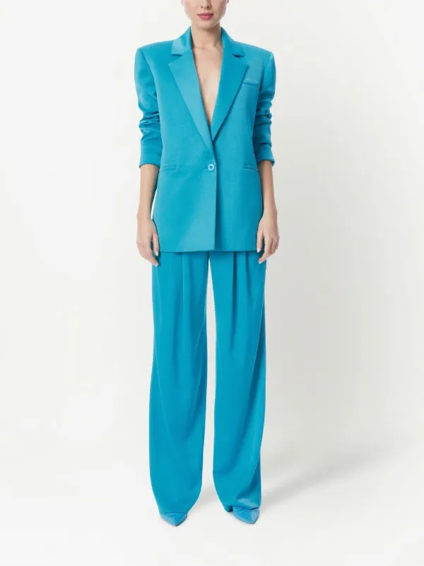 Alice + Olivia Shan padded-shoulder rolled-sleeve Blazer