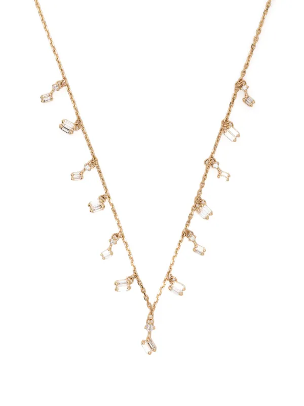Suzanne Kalan 18kt Yellow Gold Classic Diamond Cascade Necklace