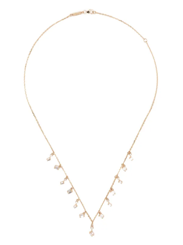 Suzanne Kalan 18kt Yellow Gold Classic Diamond Cascade Necklace Gold  FARFETCH PH